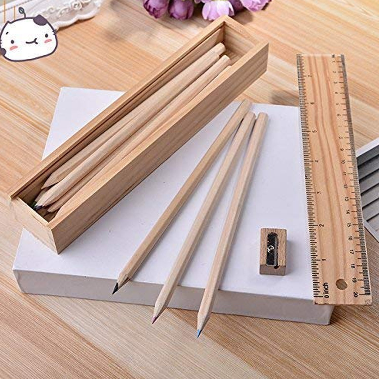 4726 Colorful Wooden Pencil Set with Pencil box, Ruler, Sharpener For for Kids, Artist, Architect 4726 Colorful Wooden Pencil Set with Pencil box, Ruler, Sharpener For for Kids, Artist, Architect